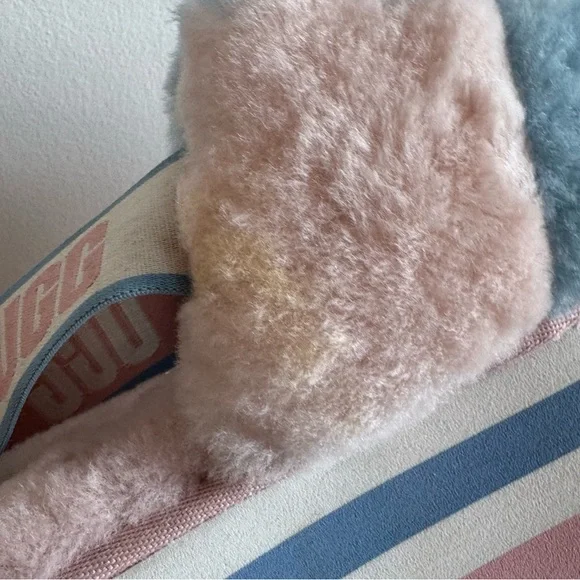 Ugg Disco Checkered platform slides Pink/Blue/White - Picture 11 of 16